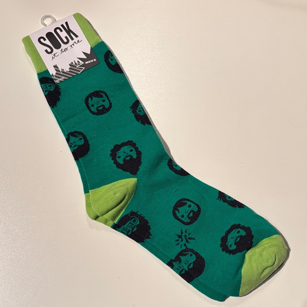SOCK IT TO ME MENS BEARDED HALF CALF SOCKS